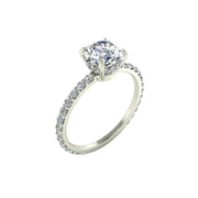 Solitaire diamant naturel rond Sofia 1.00 carat or blanc